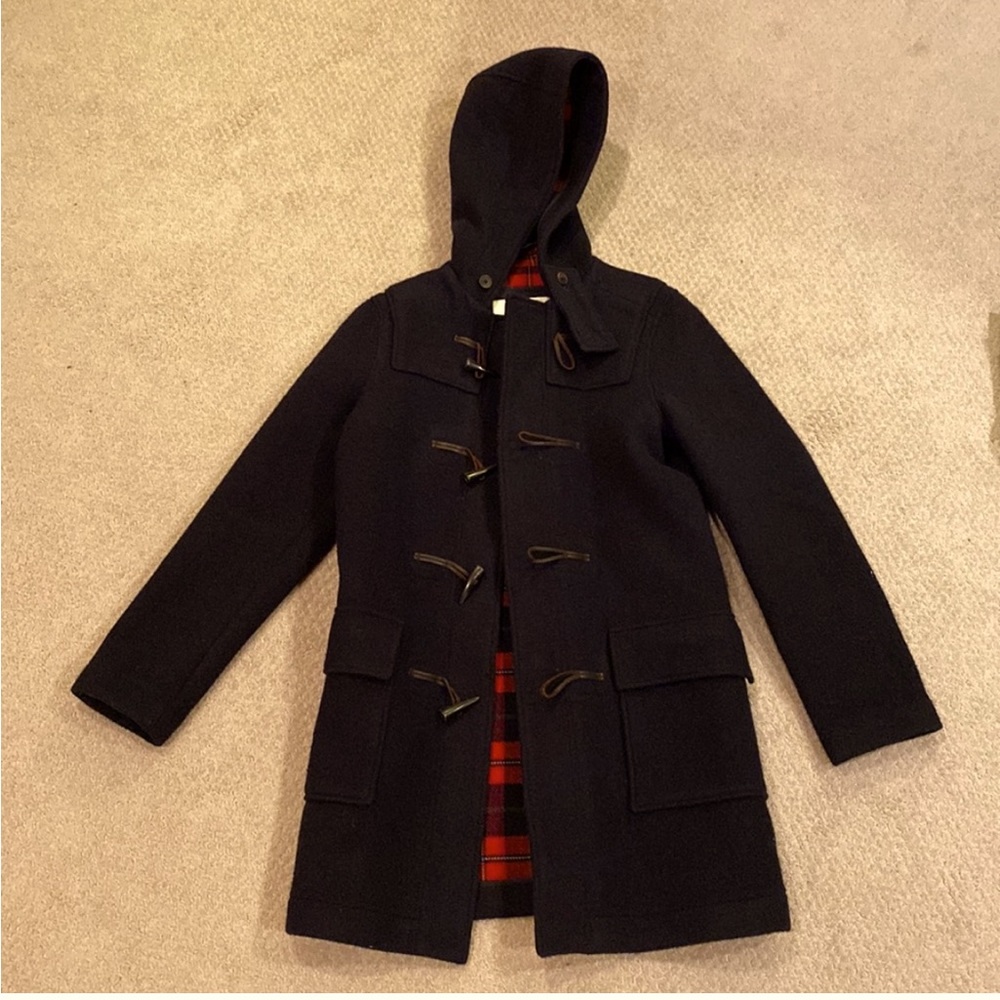 Abercrombie and Fitch Blue Wool Trench Coat